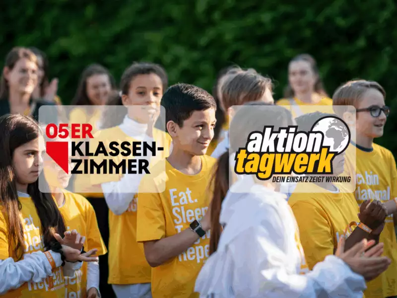 Auftakt zur bundesweiten Aktion Tagwerk: 1. FSV Mainz 05 und Schüler:innen setzen Zeichen für globale Gerechtigkeit