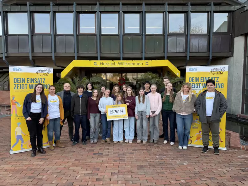 Gemeinschaftlicher Einsatz zahlt sich aus: Theresianum Gymnasium Mainz erzielt hohe Erlöse bei der Aktion Tagwerk 2025